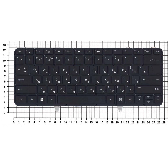 Клавиатура для HP Envy 14-3000 черная с подсветкой