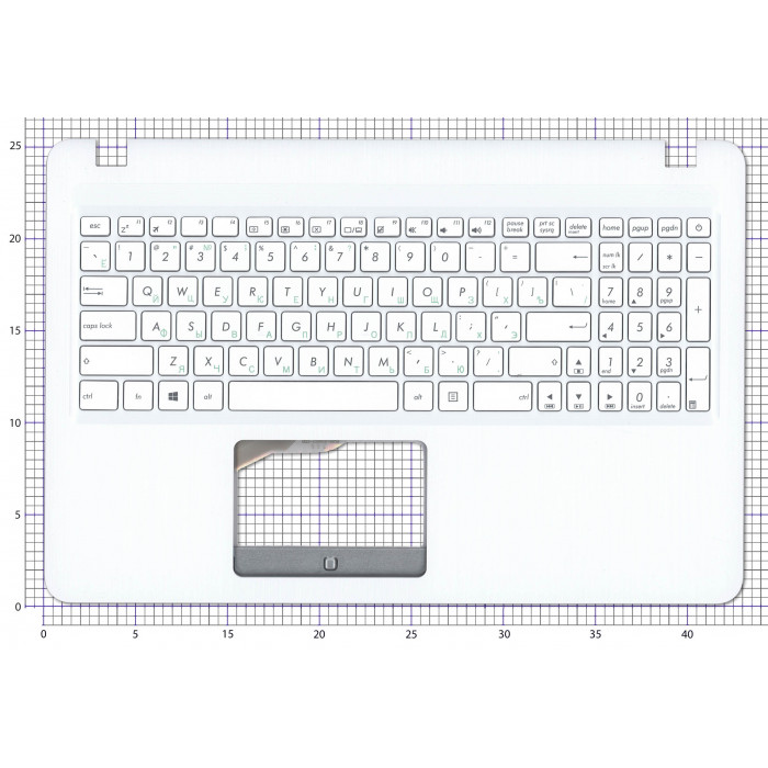 Клавиатура для ноутбука Asus X540 топкейс белый