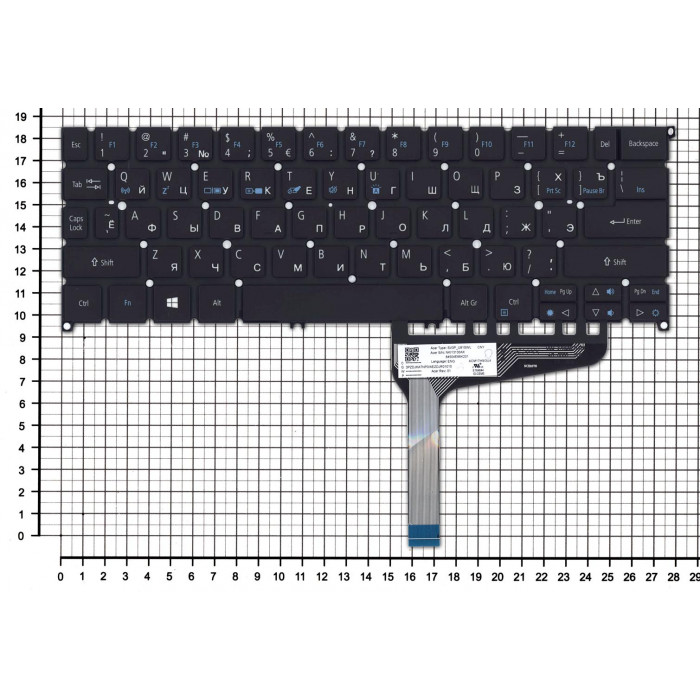 Клавиатура для Acer Swift 7 SF714-52T черная