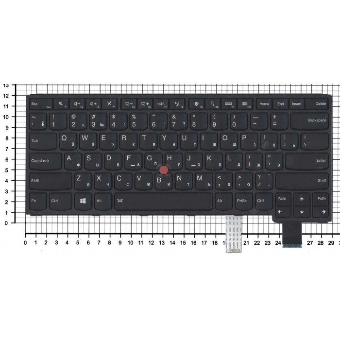 Клавиатура для Lenovo Yoga S3-14, Yoga 460 черная с подсветкой