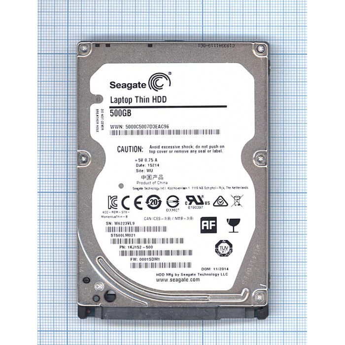 Жесткий диск HDD 2,5" 500GB Seagate ST500LM021