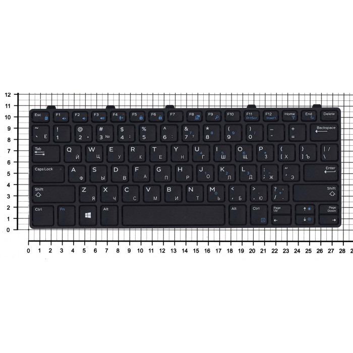 Клавиатура для ноутбука Dell Vostro 5301 черная с подсветкой