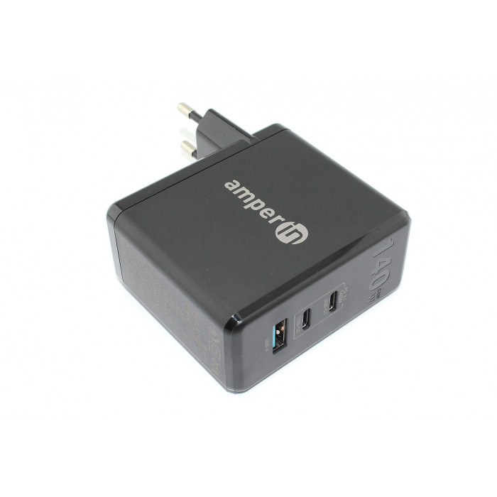 Блок питания (сетевой адаптер) Amperin GaN charger (YDS-TC140-012A) 140W, black