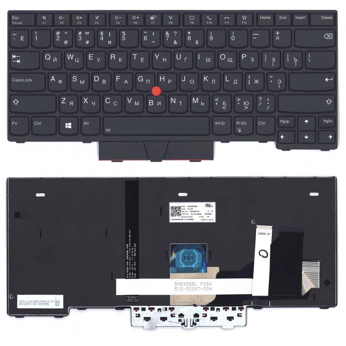 Клавиатура для Lenovo ThinkPad L14 gen 1/2 черная с подсветкой