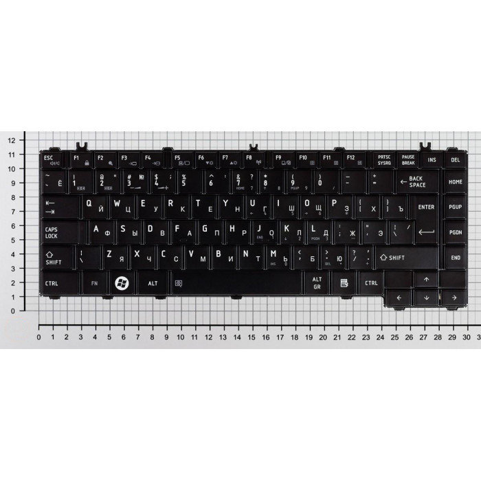 Клавиатура для ноутбука Toshiba Satellite L600, L630, L640, L645 черная 