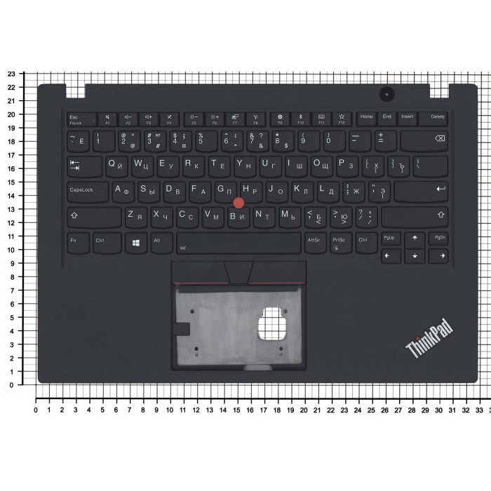 Клавиатура для Lenovo ThinkPad T490s Черный топкейс