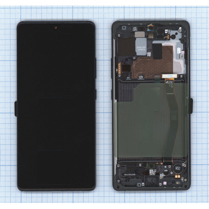 Дисплей для Samsung Galaxy S10 Lite SM-G770F в сборе с тачскрином ServicePack черный (GH82-21672A)