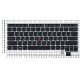 Клавиатура для Lenovo Thinkpad T460S T470S черная с серебристой рамкой