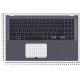 Клавиатура для Asus X512 серая топ-панель с подсвтекой
