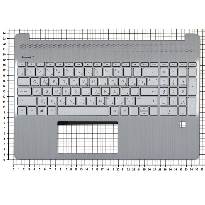 Клавиатура для HP 15S-EQ 15S-FQ топкейс серебристый FPR