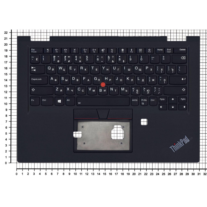 Клавиатура для Lenovo ThinkPad X390 Yoga топкейс v.2