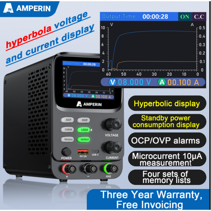 Лабораторный блок питания Amperin AI-K3010 30V, 10A