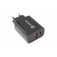 Блок питания (сетевой адаптер) Amperin USB-A, USB-C (YDS-TC030-011) 30W, black