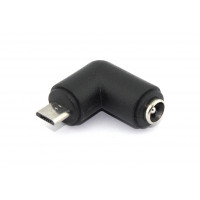 Переходник 5,5х2,5 на Micro USB угловой