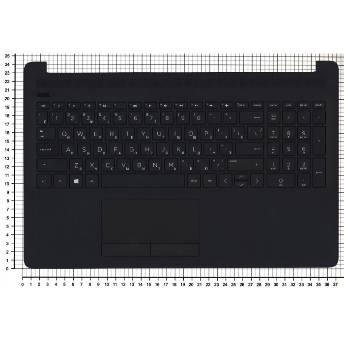Клавиатура для HP 15-DB 15-DA черный топкейс