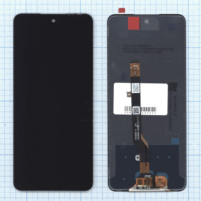 Дисплей для Infinix Hot 11S (X6812B) в сборе с тачскрином черный