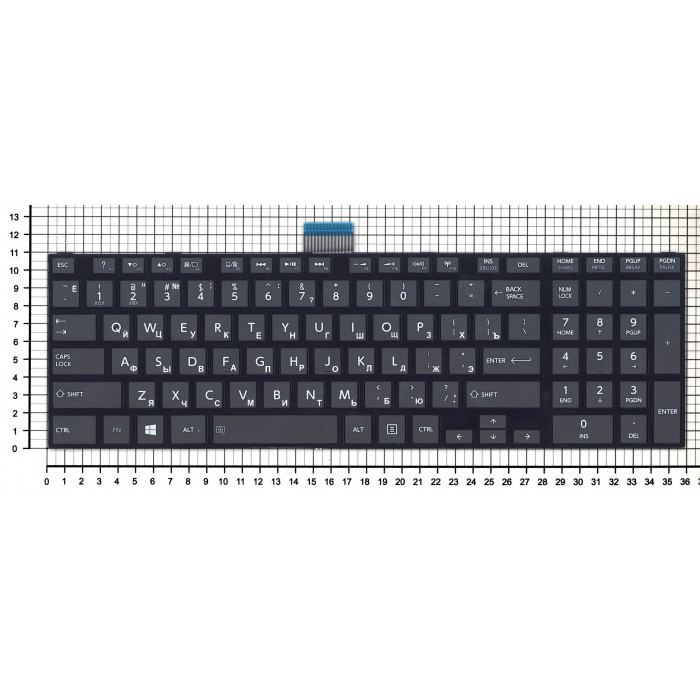 Клавиатура для Toshiba L50D-A L70-A S50-A S50D-A S70D-A черная плоский Enter