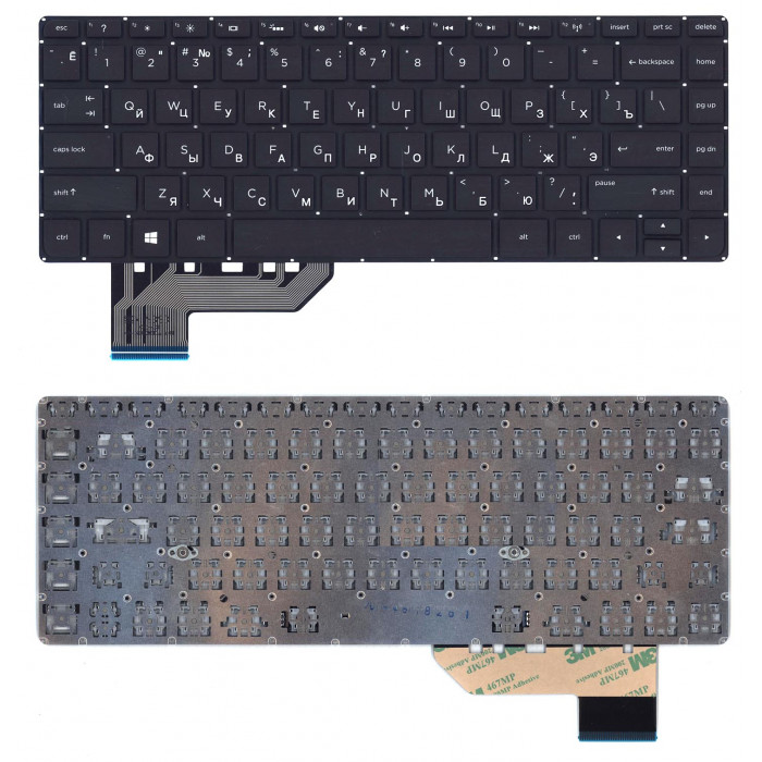 Клавиатура для HP Envy 14-K черная с подсветкой