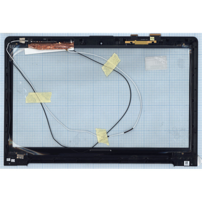 Сенсорное стекло (тачскрин) для Asus VivoBook S550CB 5345S FPC-1 черное с рамкой