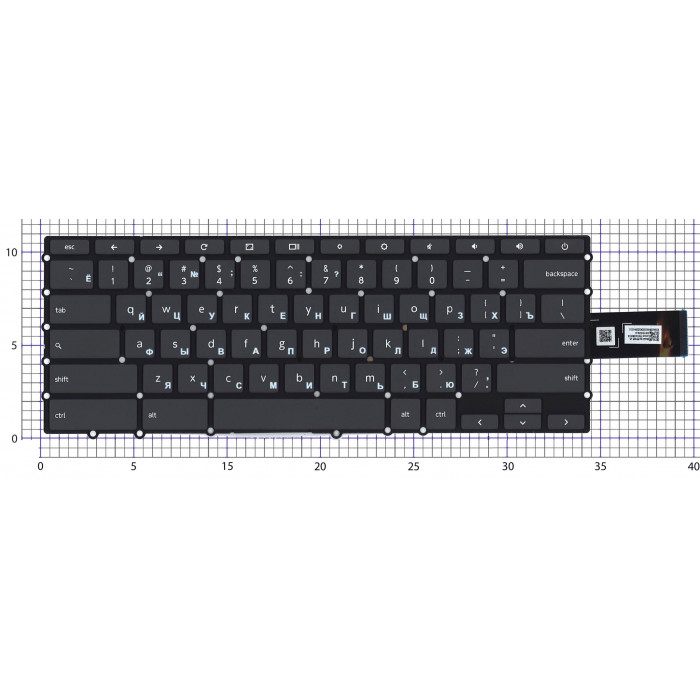 Клавиатура для ноутбука Lenovo Flex 3 CB-11 черная