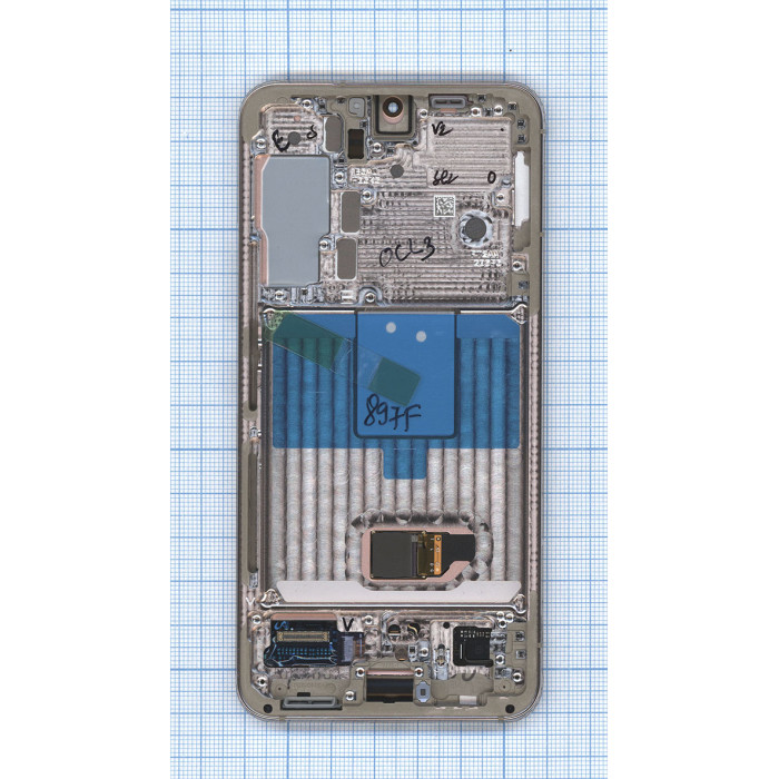 Дисплей для Samsung Galaxy S22 SM-S901B в сборе с тачскрином ServicePack фиолетовый (GH82-27520F)