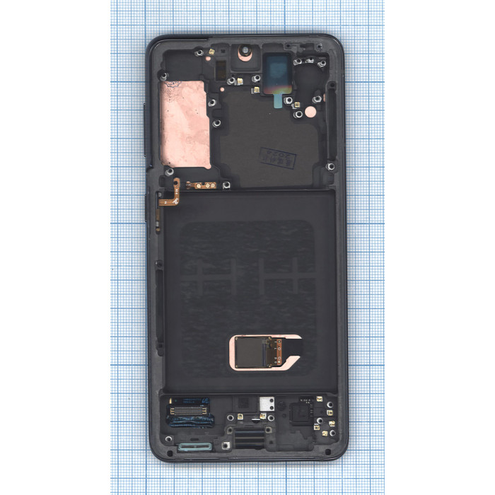 Дисплей (модуль) для Samsung Galaxy S21 5G SM-G991B в сборе с тачскрином и рамкой (OLED) серый
