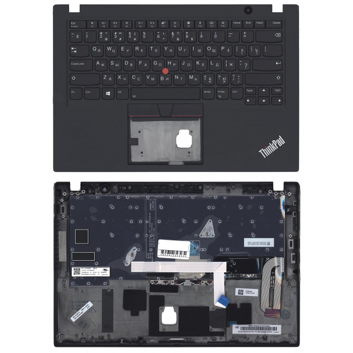 Клавиатура для Lenovo ThinkPad T490s Черный топкейс