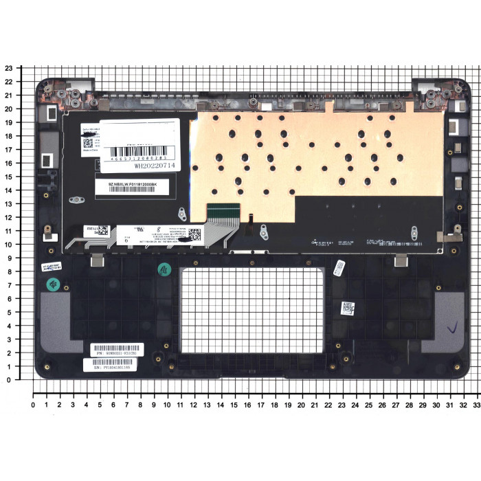 Клавиатура для ноутбука Asus ZenBook UX360U черная с подсветкой