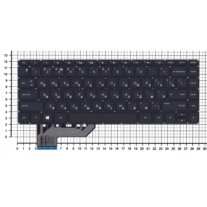 Клавиатура для HP Envy 14-K черная с подсветкой