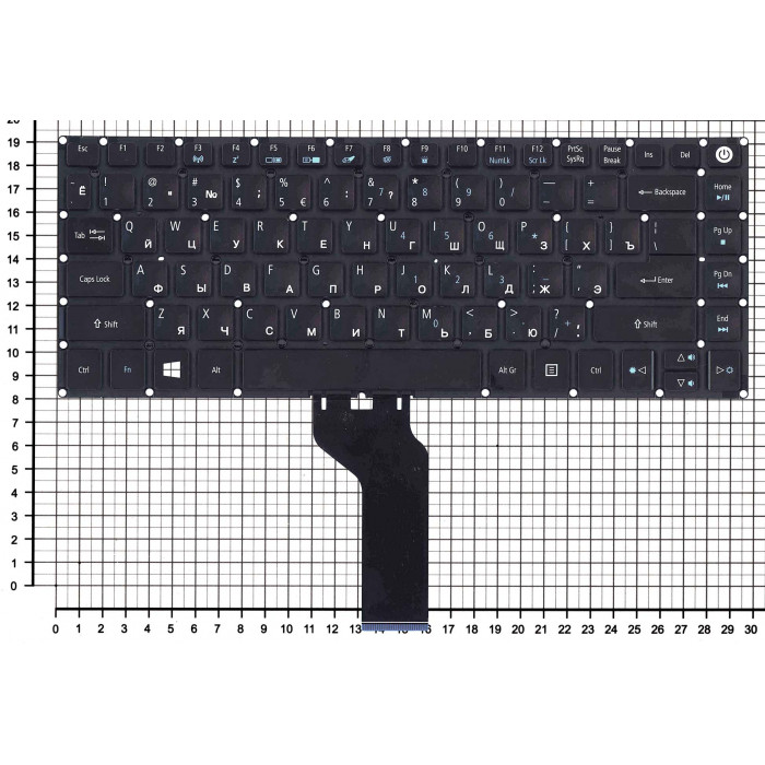 Клавиатура для Acer Swift 3 SF314-51 черная с подсветкой