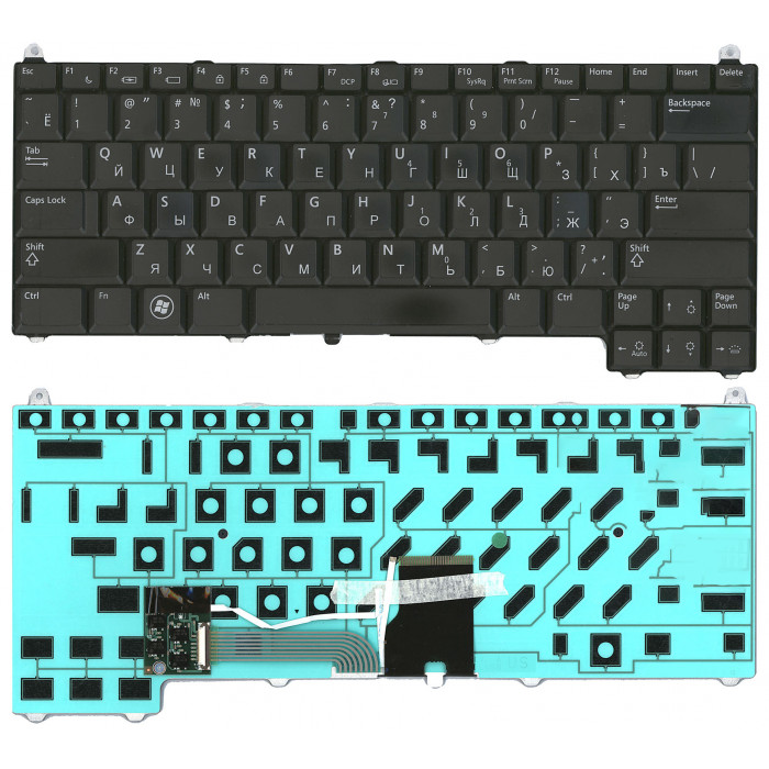 Клавиатура для Dell Latitude E4200 черная с подсветкой