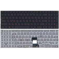 Клавиатура для Asus N541 черная с красными кнопками