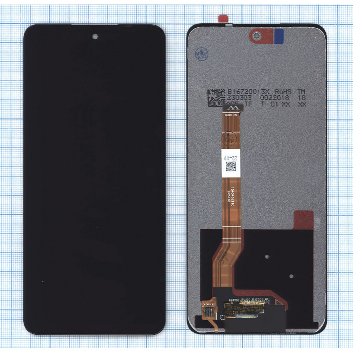 Дисплей для Realme C55 RMX3710, C67 RMX3890, Oneplus Nord CE3 Lite 5G с тачскрином черный orig lcd
