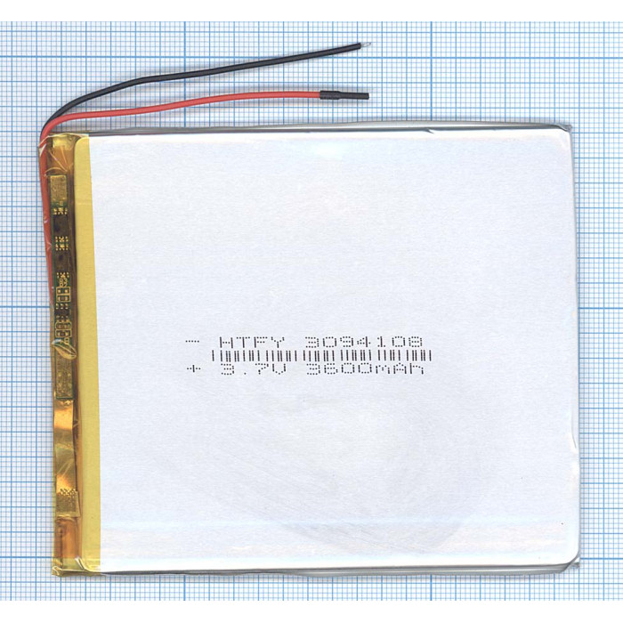 Аккумулятор Li-Pol (батарея) 3*94*108мм 2pin 3.7V / 3600mAh