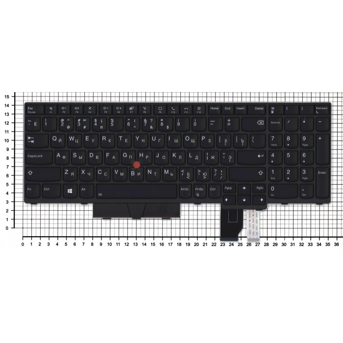 Клавиатура для ноутбука Lenovo Thinkpad P17 Gen 1 черная