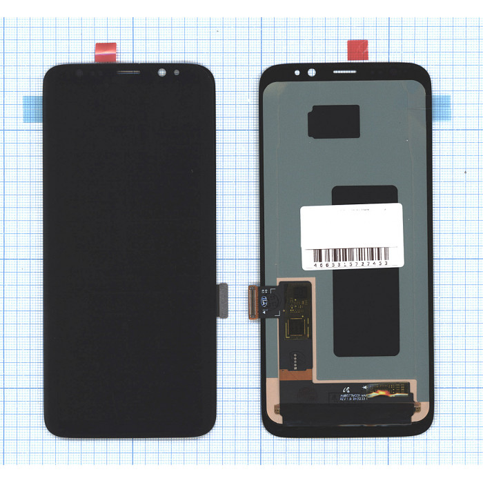 Дисплей (модуль) для Samsung Galaxy S8 SM-G950F в сборе с тачскрином (OLED) серебро