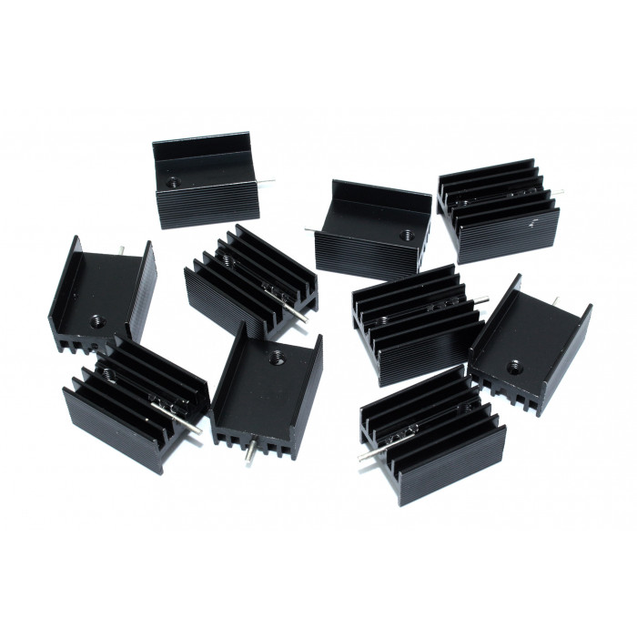 Аллюминиевый радиатор TO-220 Mosfet, 20x15x10 мм, 1Pin 10 шт