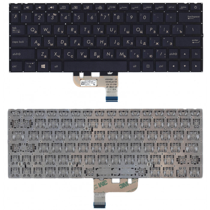 Клавиатура для Asus UX333F черная с подсветкой