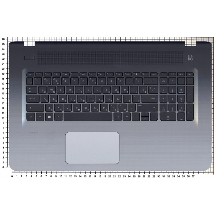 Клавиатура для HP Pavilion 17-G топ-панель серебристая