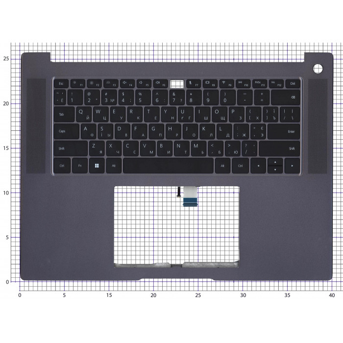 Клавиатура для Huawei MateBook 16 CurieM-WFG9BW топкейс Space Gray