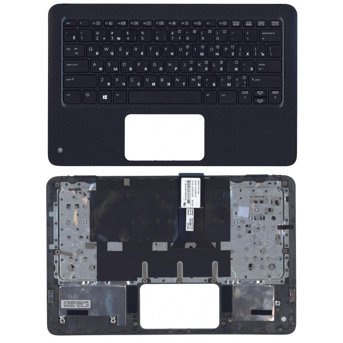 Клавиатура для HP Probook X360 11 G1 EE G2 EE черная топ-панель