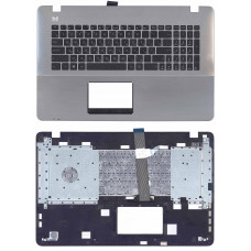 Клавиатура для Asus X751 топ-панель черно-серебристый
