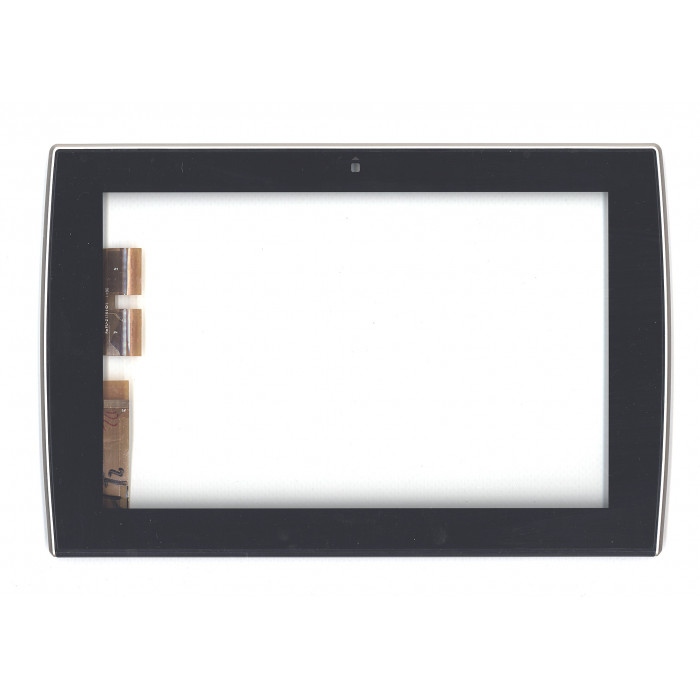 Сенсорное стекло (тачскрин) для Asus Eee Pad Slider SL101 черное с рамкой