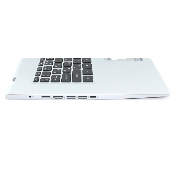 Клавиатура для ноутбука Acer Aspire A517-52 черная топ-панель серебристая