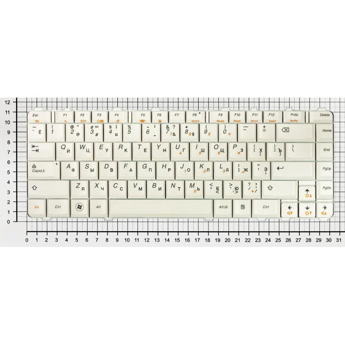 Клавиатура для Lenovo IdeaPad Y450 Y450A Y450G Y550 Y550A Y460 Y560 B460 белая