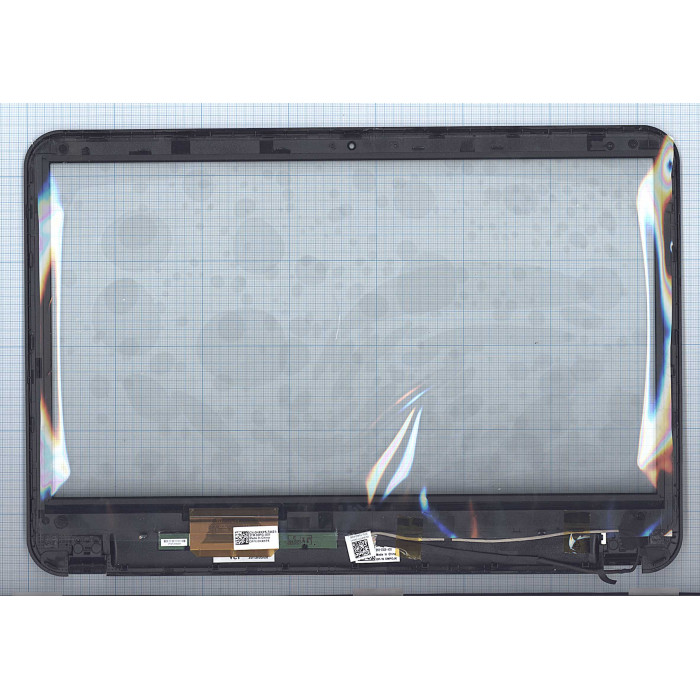 Сенсорное стекло (тачскрин) для Dell Inspiron 15R 04J3M2 черное c рамкой