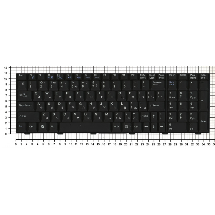 Клавиатура для Fujitsu-Siemens Amilo Xi1546 черная