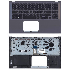 Клавиатура для Asus X512 серая топ-панель с подсвтекой