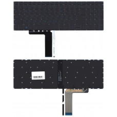 Клавиатура для ноутбука Lenovo IdeaPad L340-15 серая с голубой подсветкой