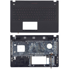 Клавиатура для Asus N56 черная топ-панель с подсветкой